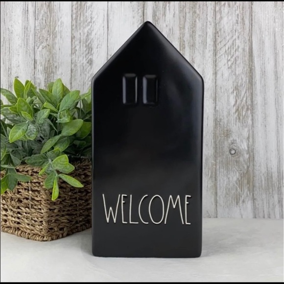 NEW IN BOX Rae Dunn black WELCOME vase - Picture 4 of 8